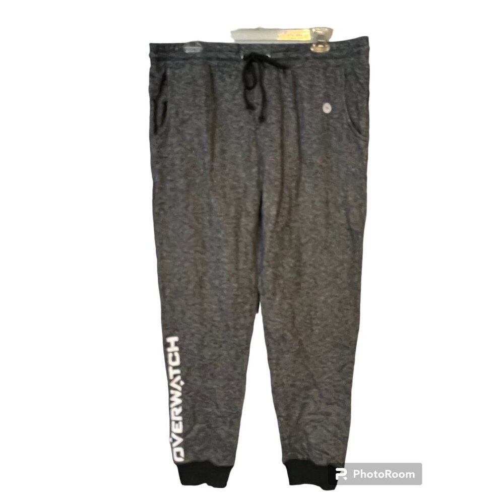 Overwatch Joggers Womens 3XL Sweatpants Gray Logo Cosplay Costume Active NEW